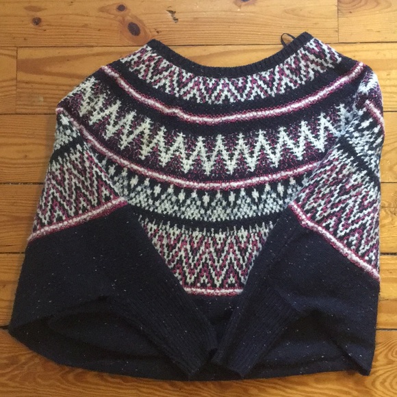 ANTHROPOLOGIE Sleeping on snow poncho sweater - Picture 4 of 4